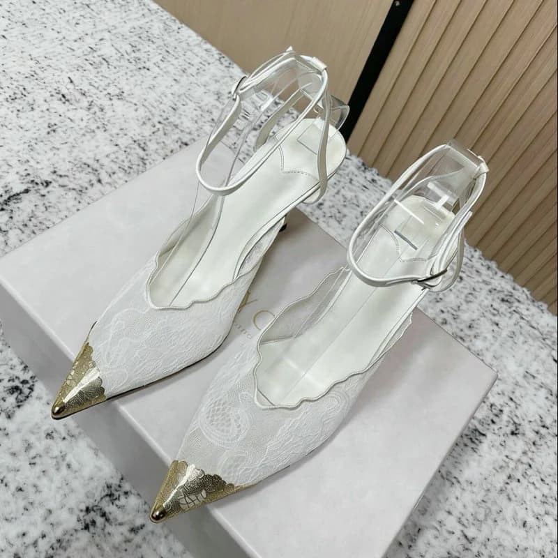 2026 New Style Sexy Lace Pointed Toe Stiletto High Heels Women's Thin Heels Strappy Sandals Elegant Style Party Wedding Shoes