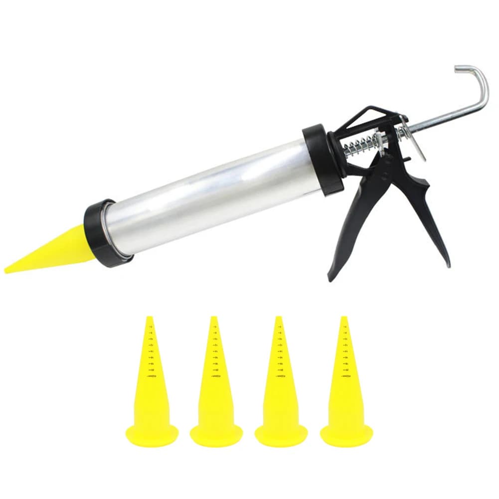 Grips Maker Bait Fishing Aluminum Fishing Boilie Making Gun with 4 pieces spare nozzles accessories for fishing baits Tackle