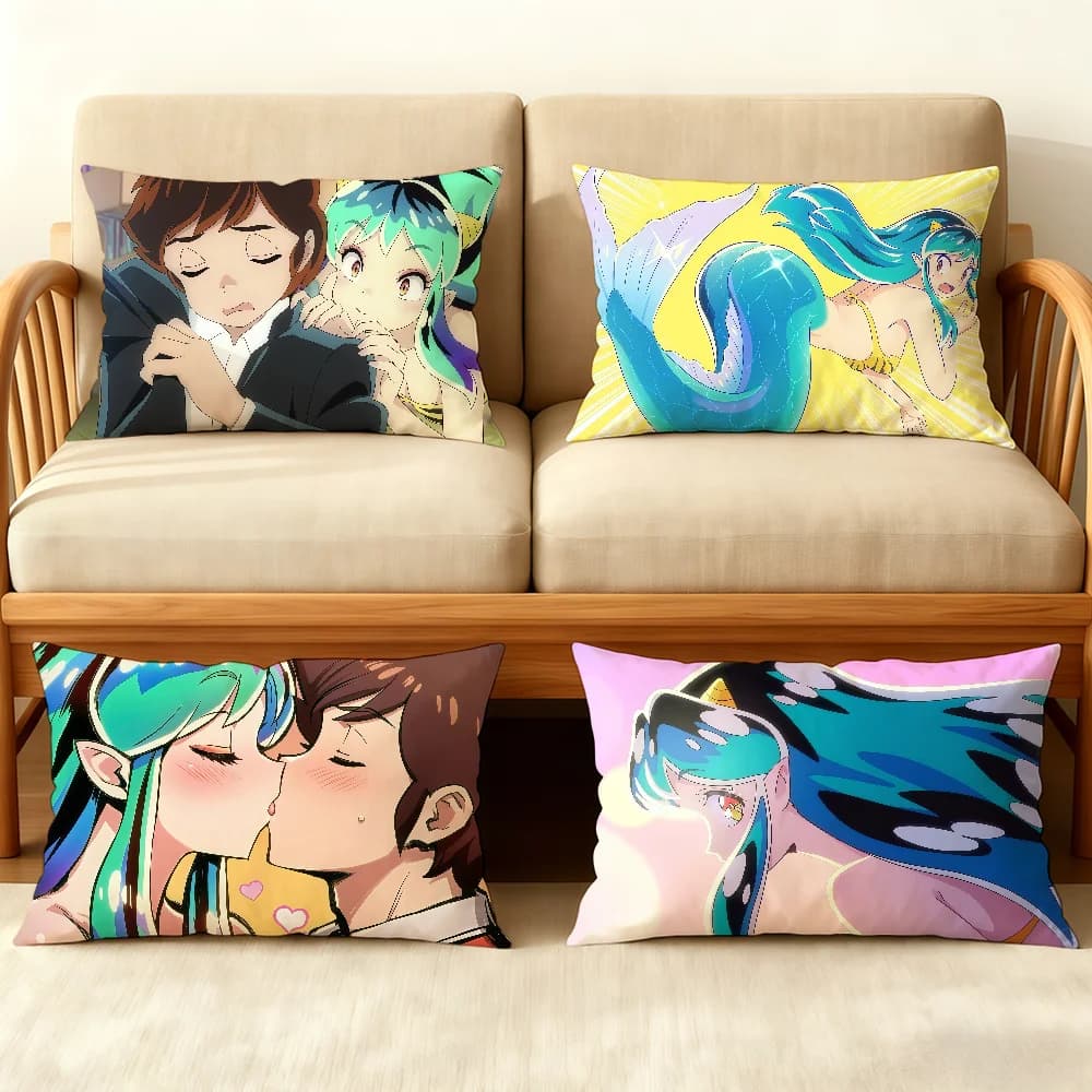 Anime U-Urusei Y-Yatsura cushion cover Double sided Printed Room Bedding Hit Product Sofa Decorative