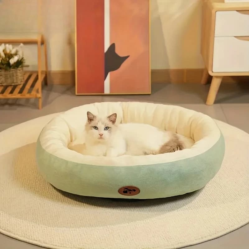 Cuccia Ovale in Peluche per Cani e Gatti, Cuscino Lavabile Rinforzato per Tutte le Stagioni per Razze Piccole, Medie e Grandi