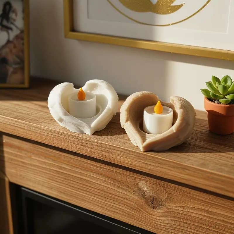 2Pcs 1:12 Dollhouse Mini Retro Candle Miniature Tray Set Playhouse Toys Home Ornament Christmas Scene Decoration