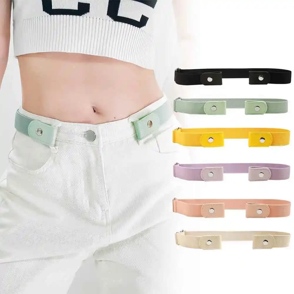Invisible Elastic Casual Leather Belt for Men And Women No Punching Required Fits Jeans And Other Pants Ideal for Students
