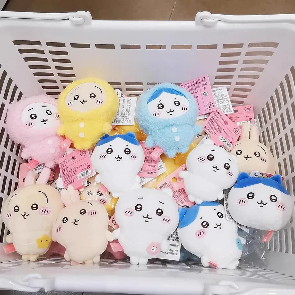Hot Pajama Plush Keychain Cartoon Usagi Hachiware Usachi Doll Pendant Toy in Stock Soft Plush Doll Gift