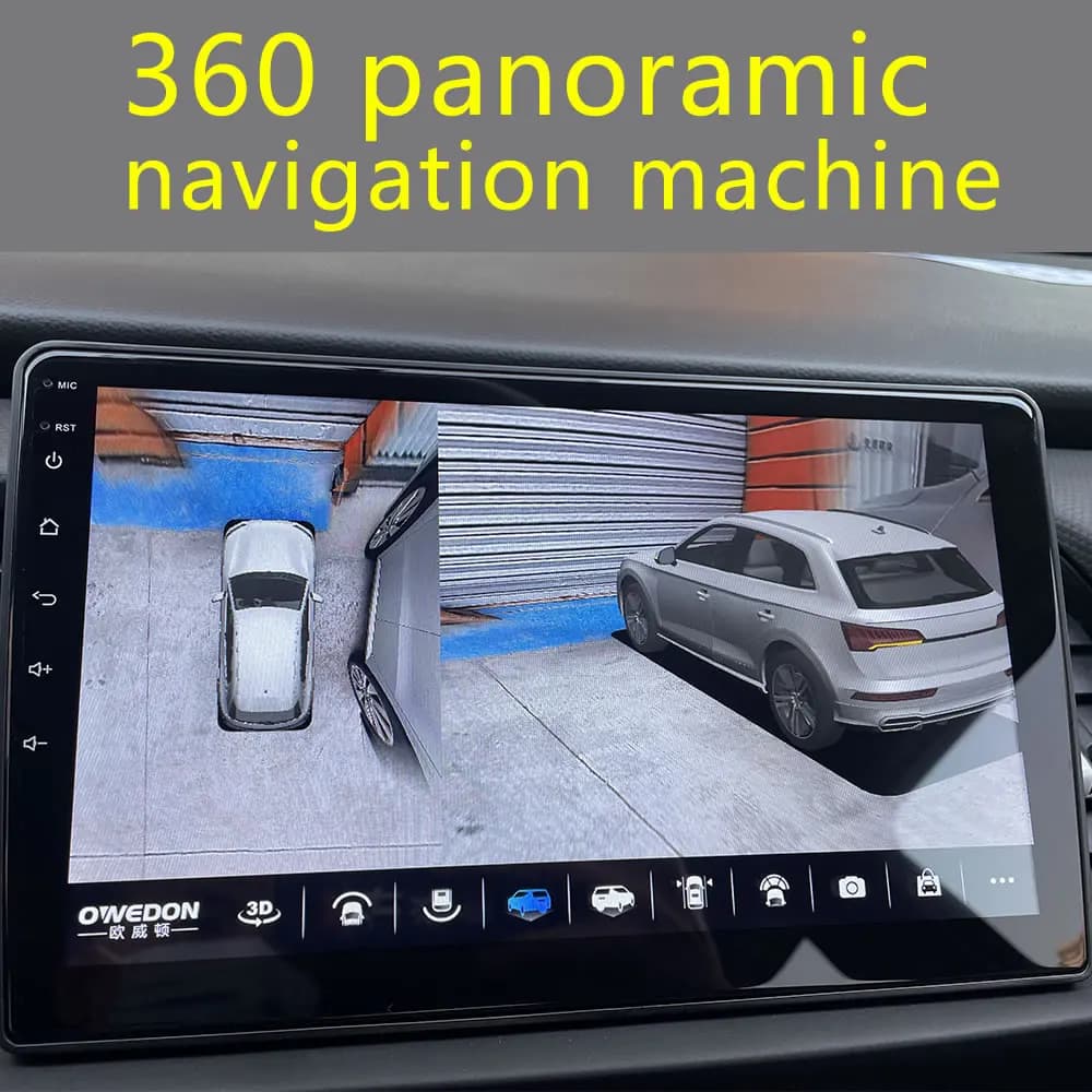 360 panoramic image dash cam, Android system, car navigation all-in-one machine 4-way monitoring