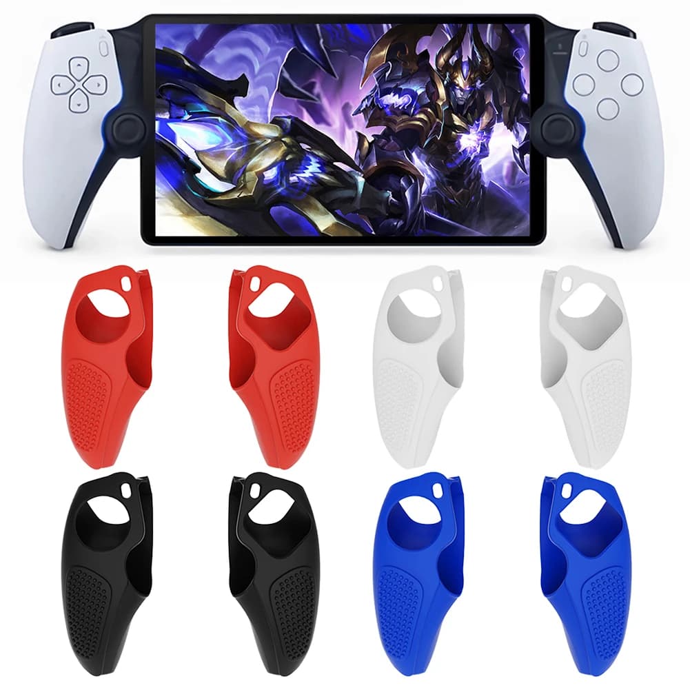 Cover Protettiva in Silicone per Console, Impugnatura Antiscivolo, Kit Accessori per Giochi PS5 Portal/PlayStation Portal