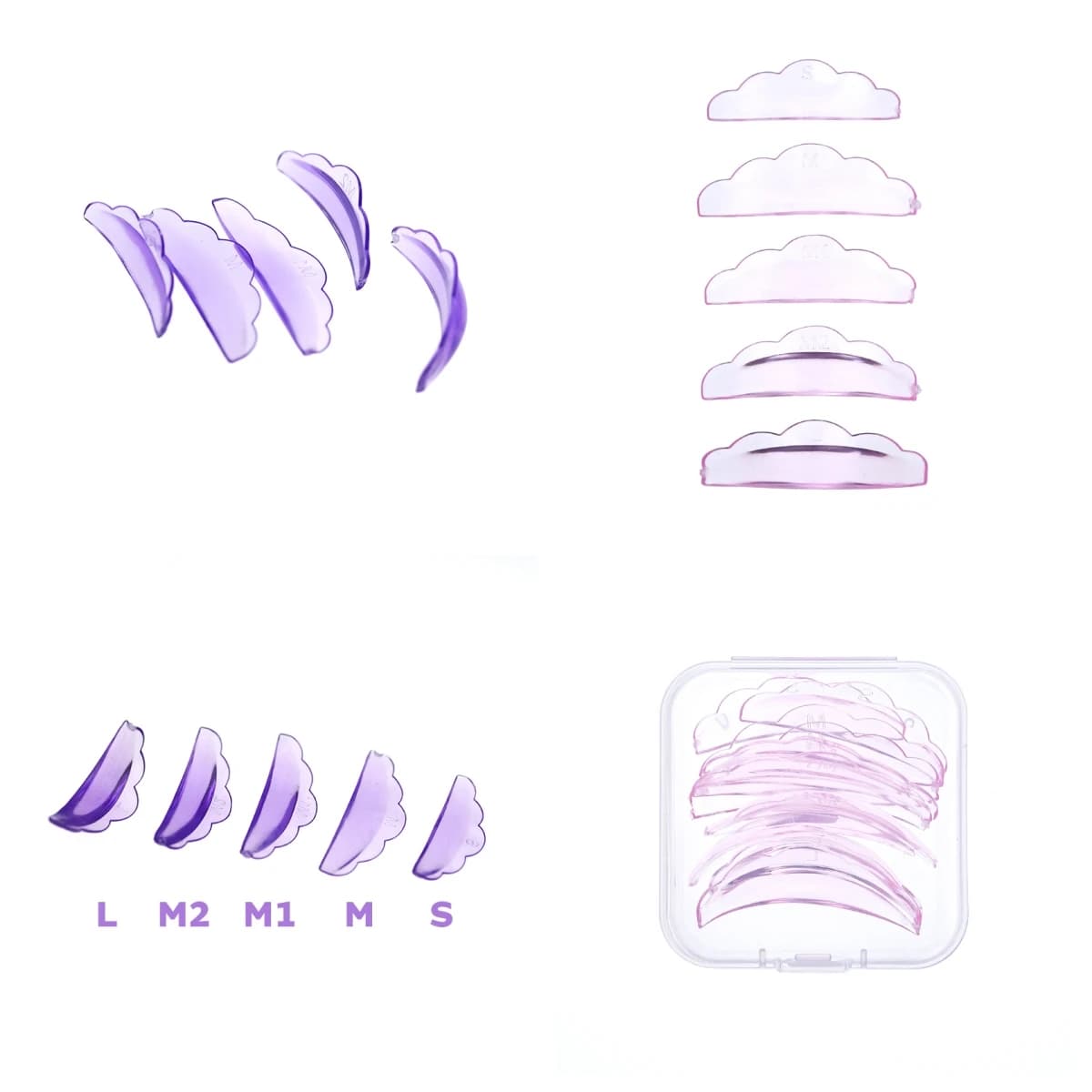 5 pairs self-adhesive extension eyelashes permanent lifting silicone bearings reusable 3D eyelash curling pad bigodino applicator makeup tools