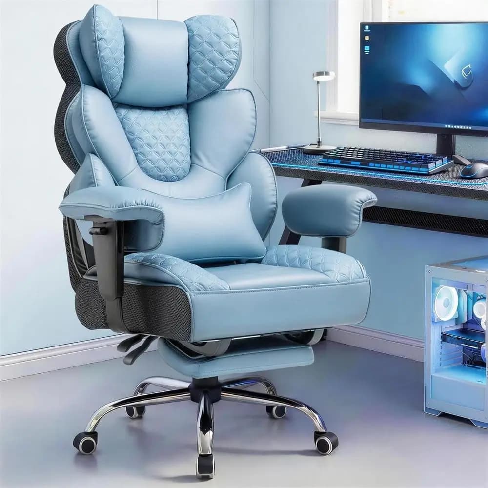 Sedia da Gaming Ergonomica Resistente con Supporto Lombare Regolabile e 150 ° Sedia Reclinabile per PC e Esports