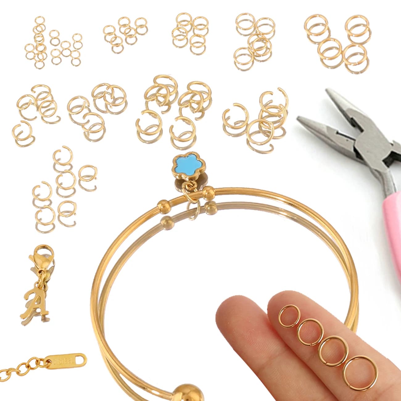 100-200 Pz/Stainless Steel Open Salt Rings Split Rings Closed Connectors For FAI Jewellery You Make Supply Jewelry Accessories