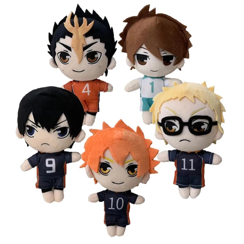 20CM Haikyuu doll of plush Anime volleyball doll of soft piece Haikyuu! Children's Toy with Foot cushion Hinata Shoyo Tobio Kageyama