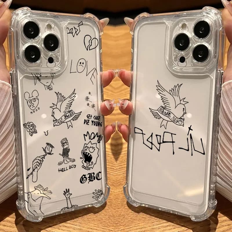 Custodia per telefono Hell Boy Rapper Lil Peep trasparente per iPhone 17 16 14 15 11 12 13 Pro Max 16E 16 Plus 17 Air 17PM Cover morbida antiurto