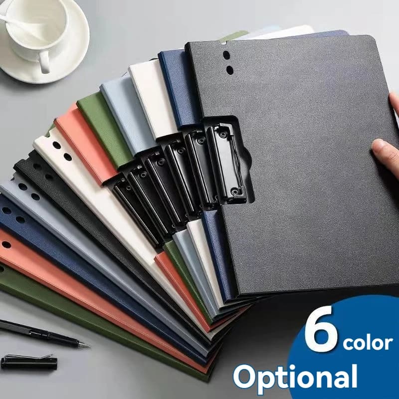 A4 Secretary Clip Round Hole Vertical Folder Data Book Horizontal Panel Clip Test Paper Storage Pad Board Contract File Invoice