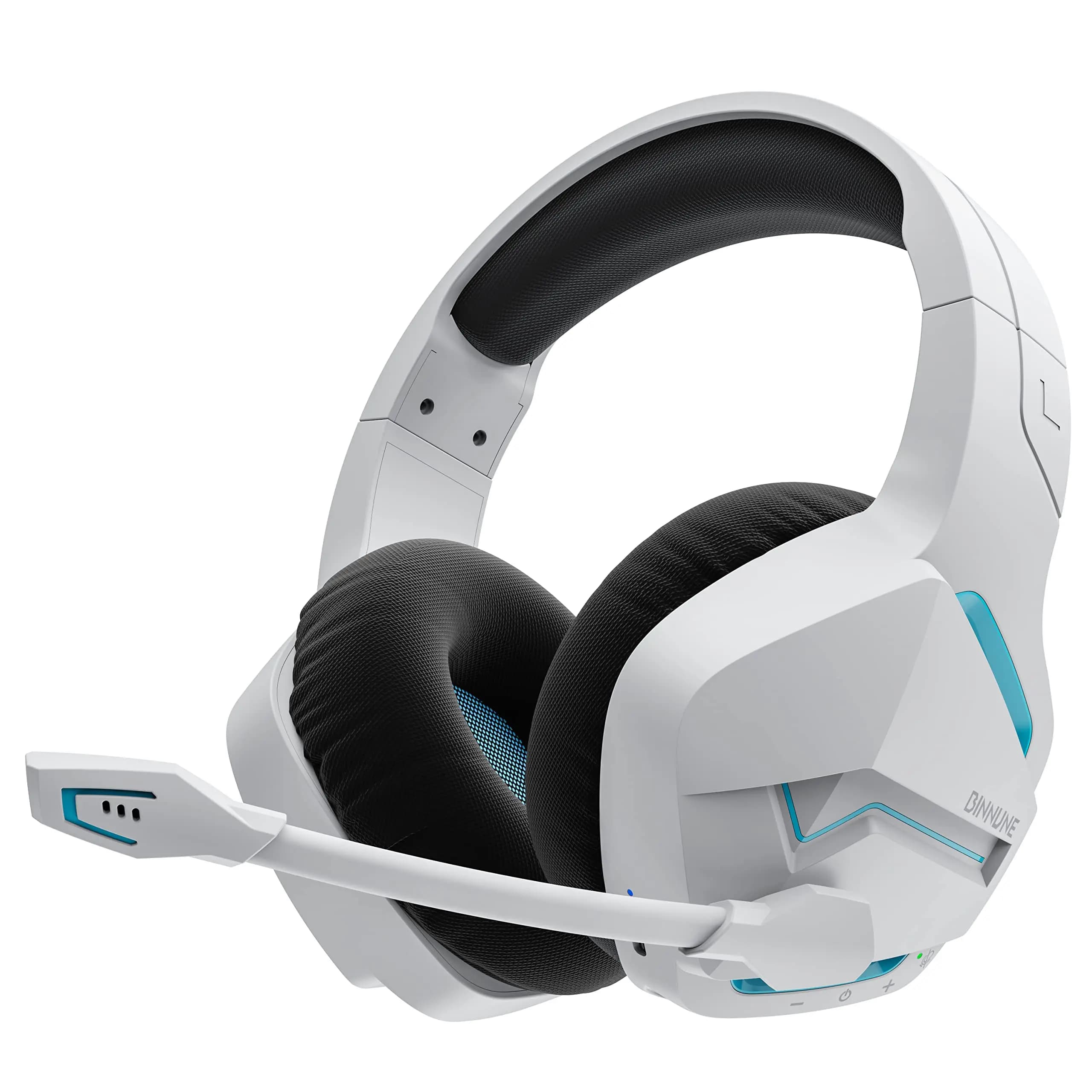 Cuffie da gioco BINNUNE BW01 con microfono a cancellazione di rumore per PC PS4 PS5 2.4G cuffie da gioco USB Bluetooth Wireless