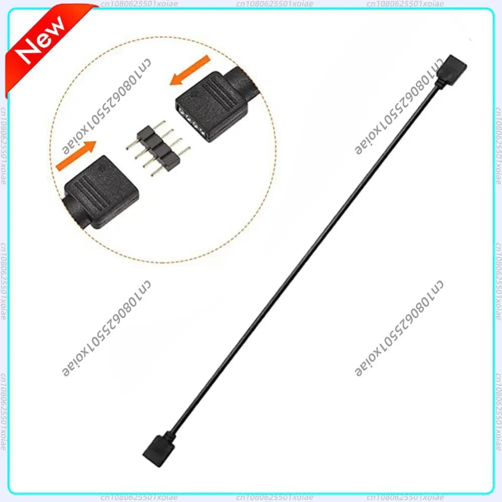 Cavo Adattatore di Estensione AURA RGB 1 a 1 per Strisce LED 5V 3Pin/12V 4Pin, Cavo di Estensione AURA per ASROCK