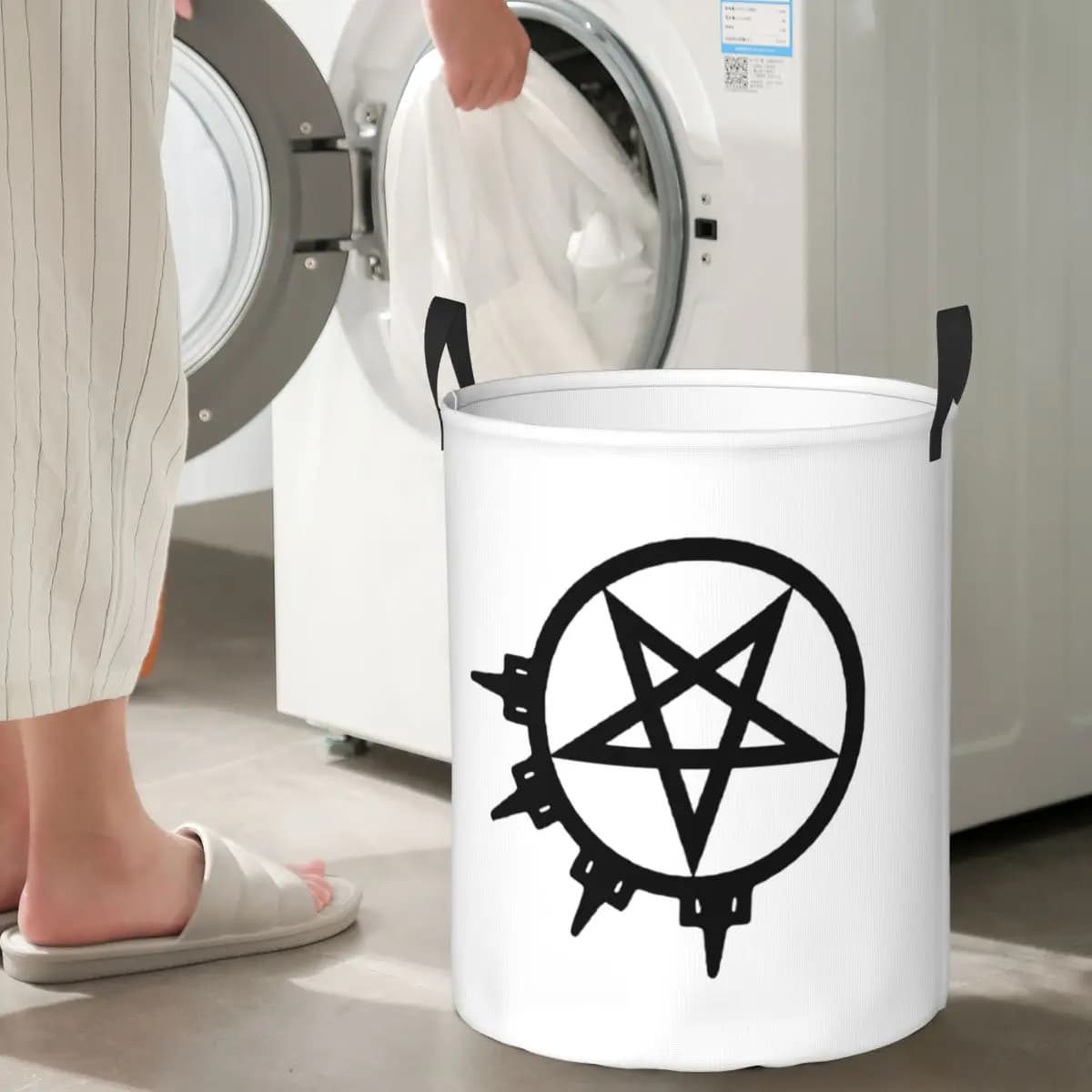 Cesti per biancheria pieghevoli Arch Enemy, cestini per vestiti sporchi, cestini portaoggetti, borsa organizer per la casa