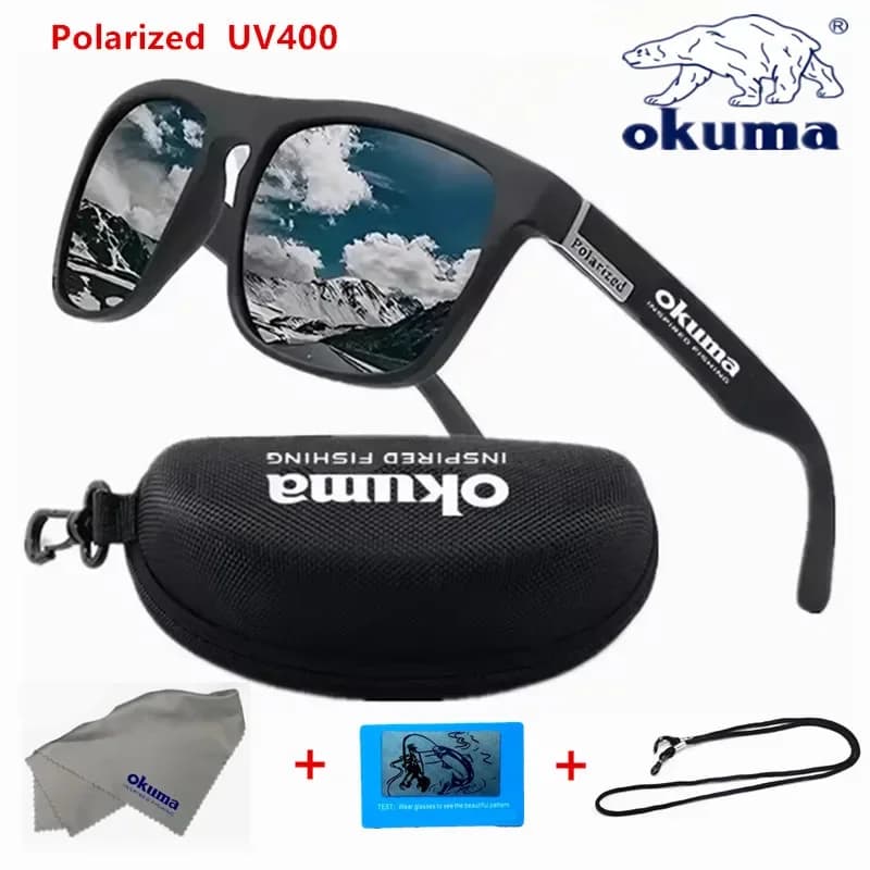 Polarized sunglasses Okuma UV400 for men and women outdoor hunting, fishing, riding bikes, optional sunglass box