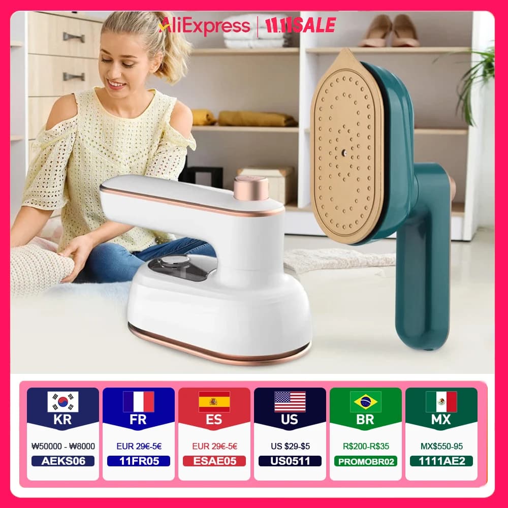 Mini indumento a vapore ferro da stiro a vapore portatile portatile a casa viaggiare per vestiti stiratura macchina da stiro a secco e umido