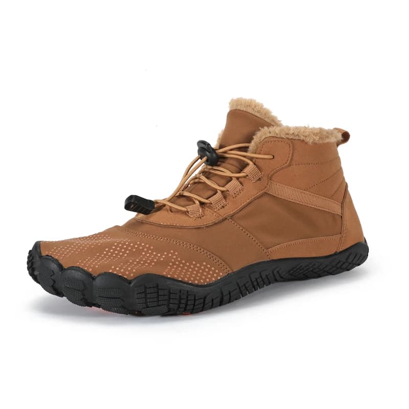 Unisex High‑Top Winter Hiking Boots Fleece Lined Wide Toe Non‑Slip Rubber Sole Outdoor Warm Snow Shoes