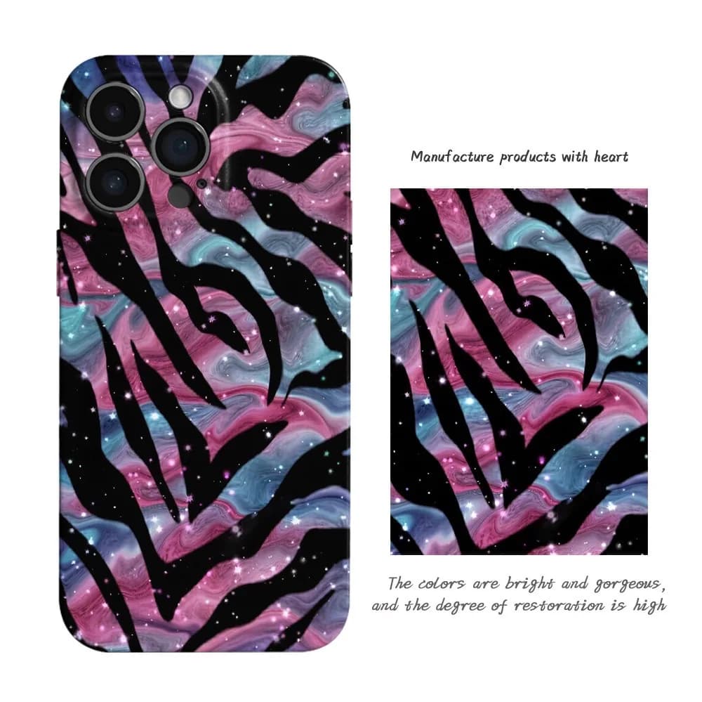 Custodia per telefono con stampa leopardata nera viola brillante per IPhone 16 15 14 13 Pro Max 12 11 Pro Cover posteriore X XS XR 7 8 PLUS SE 2020 Funda
