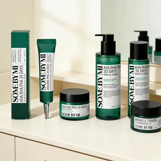 SOME BY MI Tea Tree Essence Skin Soothing Care Serum Cream Toner Sebum AHA BHA PHA Control Oil Balancing Gentle Plant Treatment