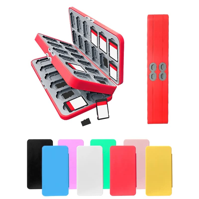Scatola portaoggetti porta cartucce di gioco, con 48 slot per giochi e 48 slot per schede Micro SD, adatta per Switch Lite/OLED