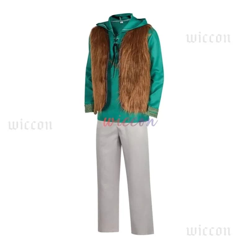 Anime Dragon Hiccup Costume Cosplay T-shirt verde Pantalone Gilet marrone Set uniforme di Halloween per uomo Party Stage Train Abbigliamento