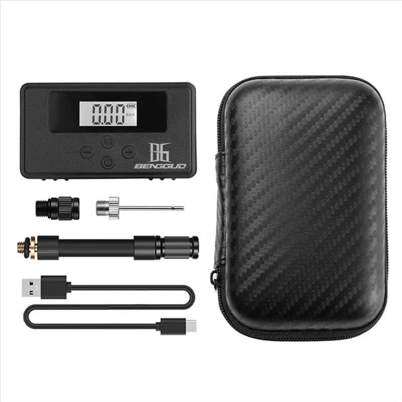 Gonfiatore per pneumatici ABLB-120PSI, pompa d'aria elettrica portatile con manometro digitale a LED, pompa per pneumatici di biciclette, auto, moto ed e-bike