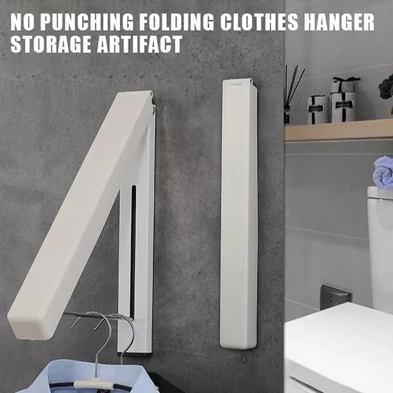Folding Clothes Hanger Wall Mounted Space Saving Drying Rack For Laundry Organizer Foldable Clothes Hanger