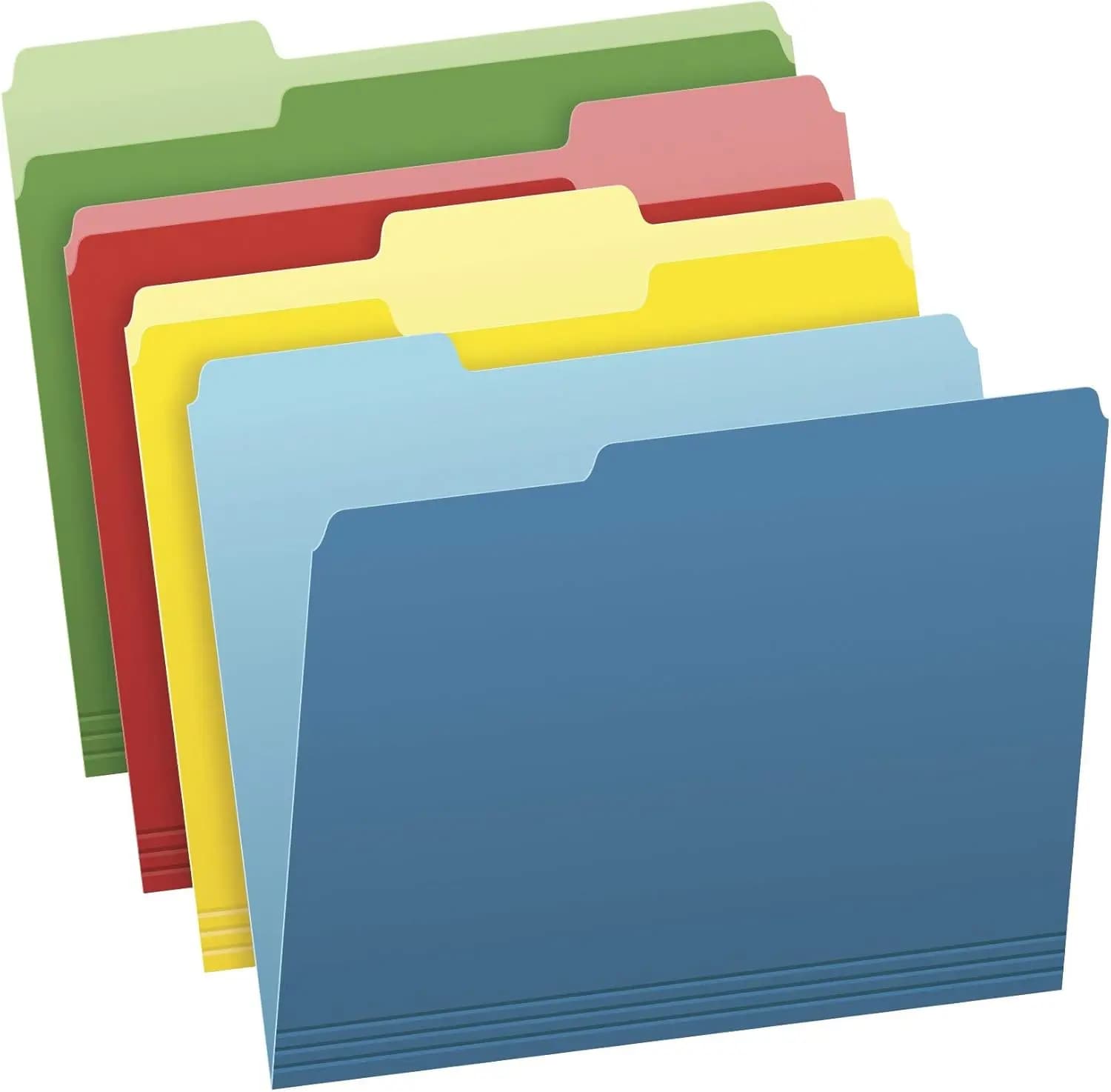Confezione da 36 Cartelle Colorate, Formato Lettera con 3 Linguette, Colori Assortiti per Organizzazione Scuola Ufficio Casa