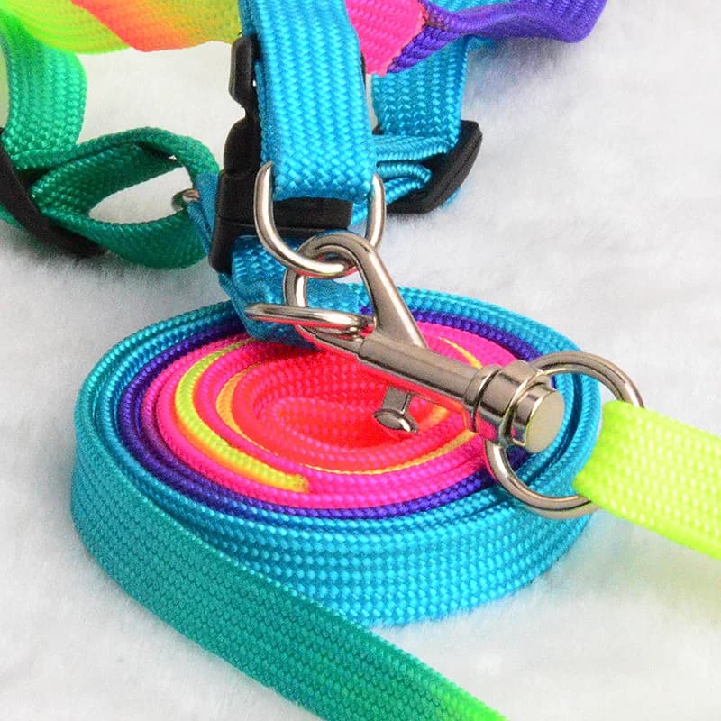 120 centimetri di Nylon Pettorina Per Animali Domestici Corda Per Cani Guinzaglio Collare Arcobaleno Corda di Trazione Per Cani Morbido Imbracatura Da Passeggio Piombo Durevole Corda di Sicurezza