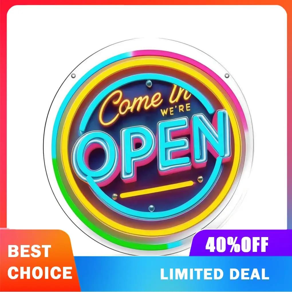 Open Signs For Business Highlight Store Appeal With Unique Neon Sign Beautifully