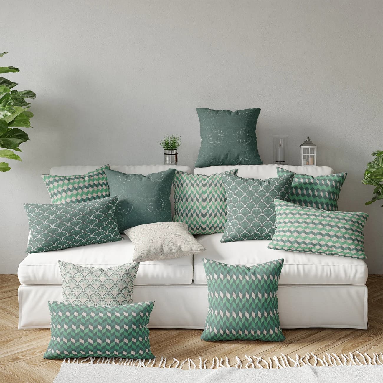 Federe per cuscini scozzesi verde scuro, geometriche, soggiorno, fodere per cuscini per divani, 45x45, 40x40, sedia, lino, cuscini decorativi