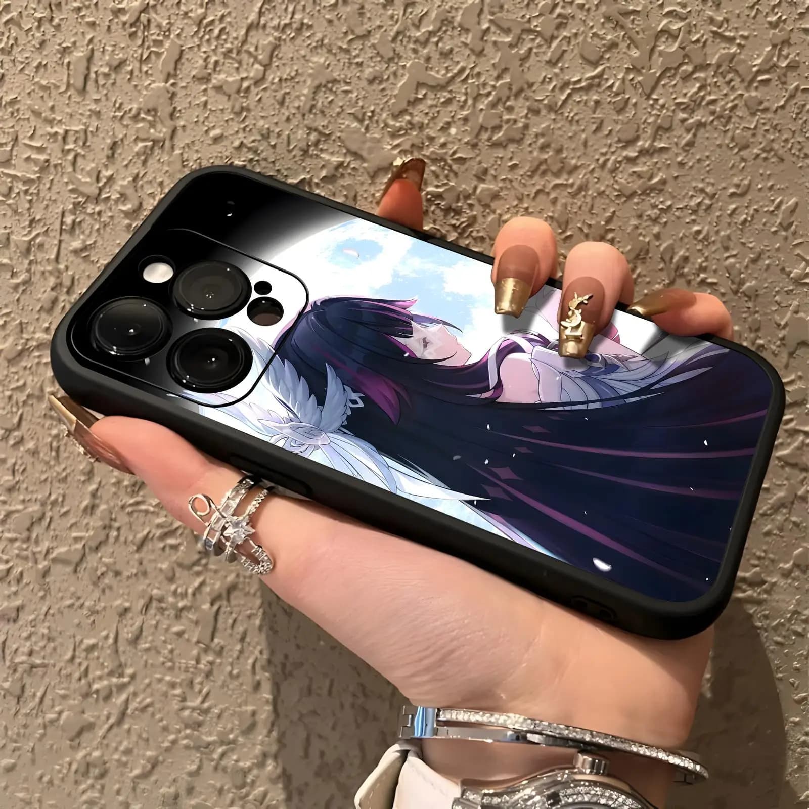 genshin impact Columbina Phone Case For iPhone17 16 16e 15 14 13 12Plus Mini Pro Max Soft black Shockproof Cover