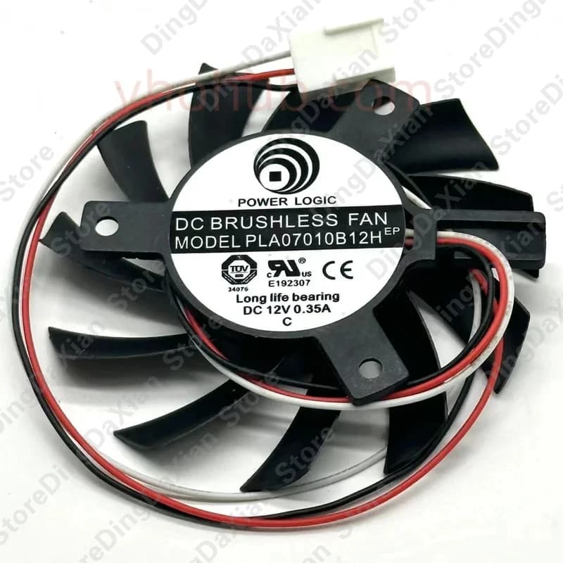 Ventola di Raffreddamento Brushless 65x40mm DC 12V 0.35A a 3 Fili per Server e Stampante 3D