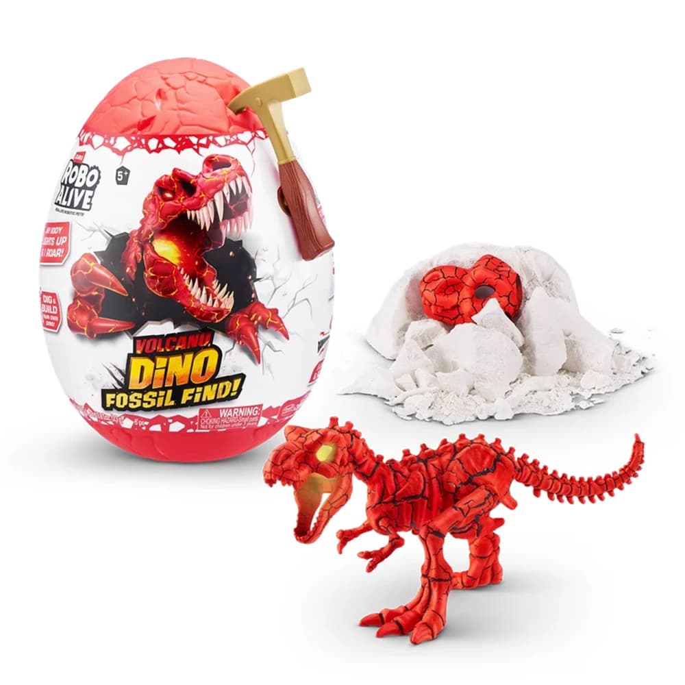 ZURU Robo Vulcano Alive Dino Fossil Trova T-Rex Scopri e Scopri Fosssili Preistorici Giocattoli Educativi Grande Kit Scienza Regalo