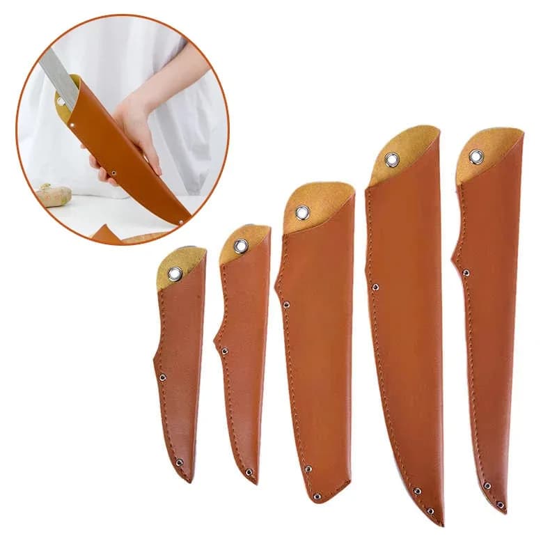1 pz coltello da cucina fodero in pelle PU universale coltello fodero coltello da frutta portatile lama protettiva copertura protezioni bordo custodia casa