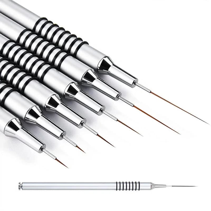 Set di pennelli professionali per nail art Set di pennelli per design per nail art Pennello per linea per unghie a strisce Linee lunghe sottili Penna per pittura su gel UV intagliata