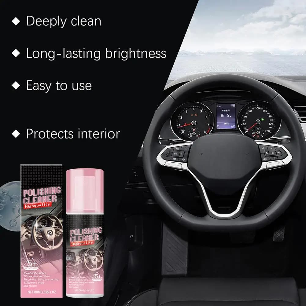 Agente lucidante per interni auto da 100 ml per una pulizia profonda e la rimozione delle macchie interne Strumento per la pulizia degli interni
