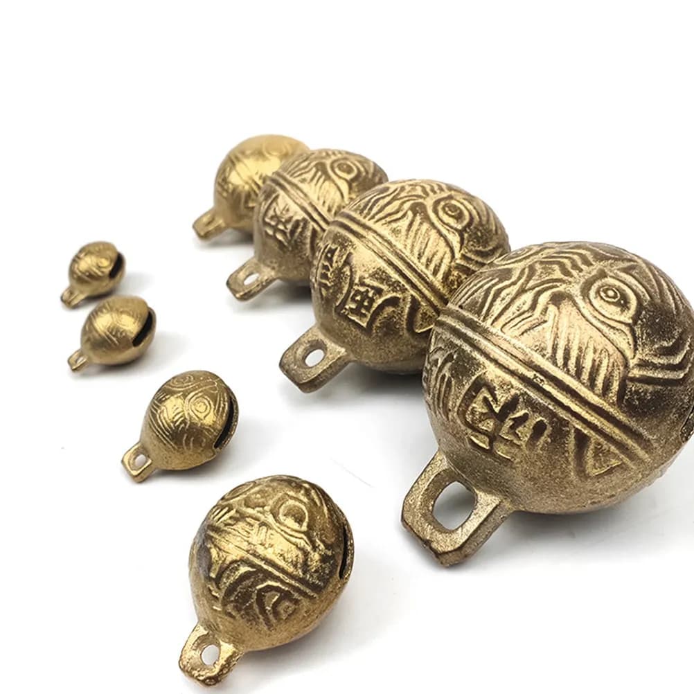 30Pcs 22Mm Tiger Head Jingle Bells Vintage Bronze DIY Craft Bells for Wind Chime Bracelet Anklet Jewelry Home Kitchen Living