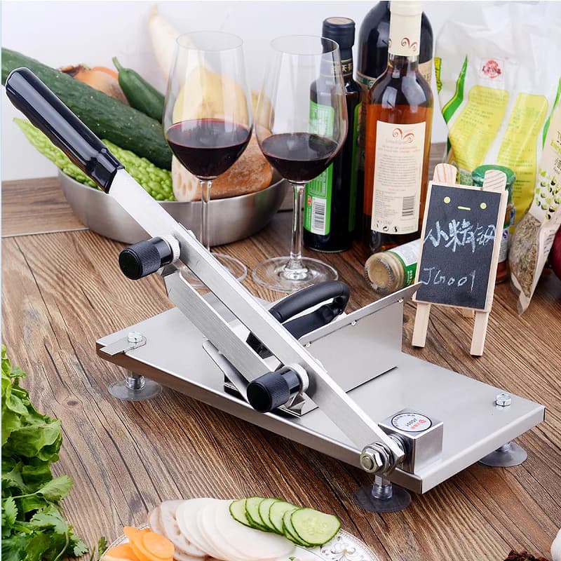 Affettatrice per carne, affettatrice per rotoli di montone, processore per carne di manzo in acciaio inossidabile, affettatrice per carne, tritacarne, miscelatore per carne, frullatore