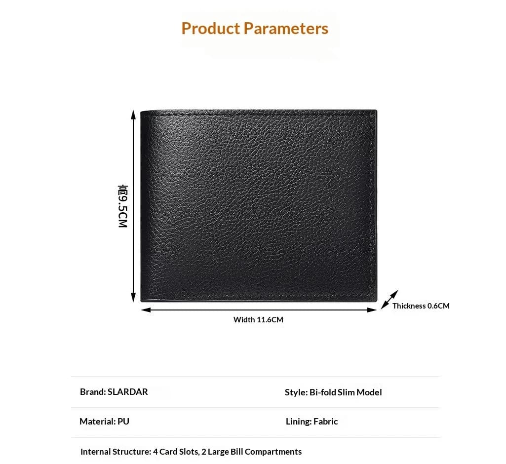 Men Short Pu Leather Wallets Vintage Thin Male Credit Card Holder Small Money Purses Large Capacity Card Holder Bag