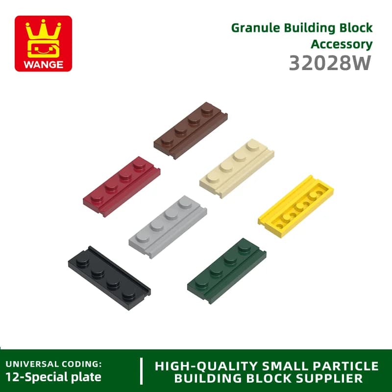 Wange 116 Pz/lotto 32028W 1x4 Roove Building Blocks MOC Accessori Classici Compatibile Con I Mattoni Giocattoli Per Bambini Confezione Regalo