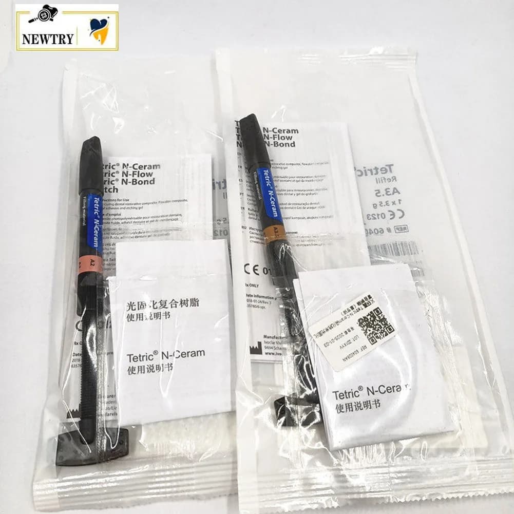 Dental Nano Hybrid Composite Resin Ivoclar Tetric N-Ceram All Shade Light Curing Tooth Restoration Anterior Posterior Filling