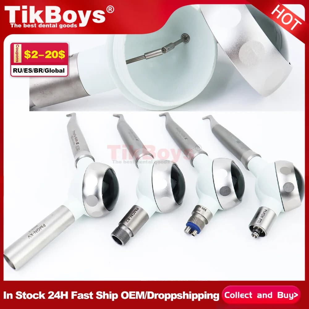 Dental Air Polisher for NSK PROPHY-MATE Teeth Whitening Polishing Sandblasting Machine Handle Jet Tools 4 Holes Handle Tips