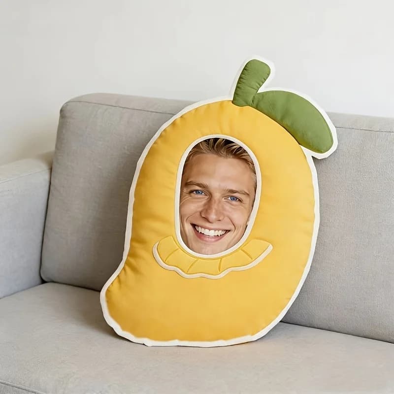 Cuscino divertente personalizzato a forma di mango, regalo divertente per San Valentino, adatto per la decorazione di camera da letto, soggiorno, divano e auto, compleanno