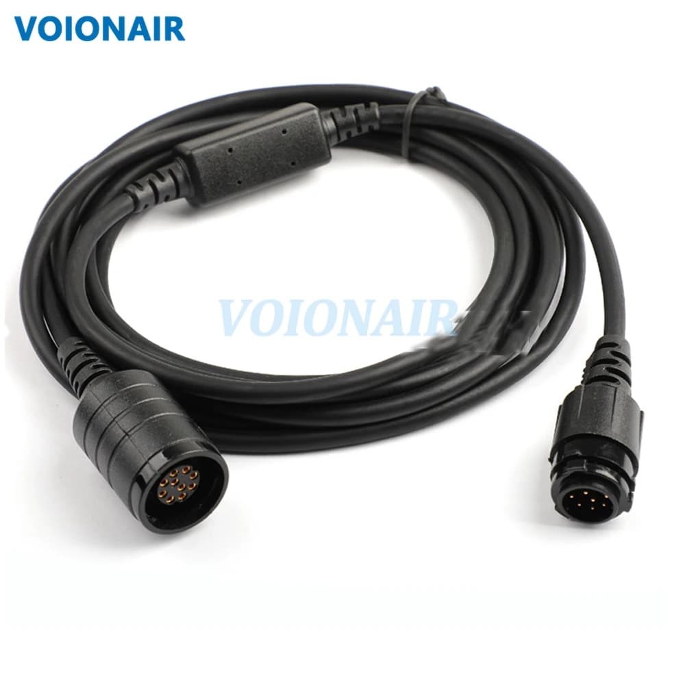 VOIONAIR Cavo di prolunga per microfono a 10 pin per radio M8268 M8668i M8220 XPR4300 XPR4550 Walkie Talkie