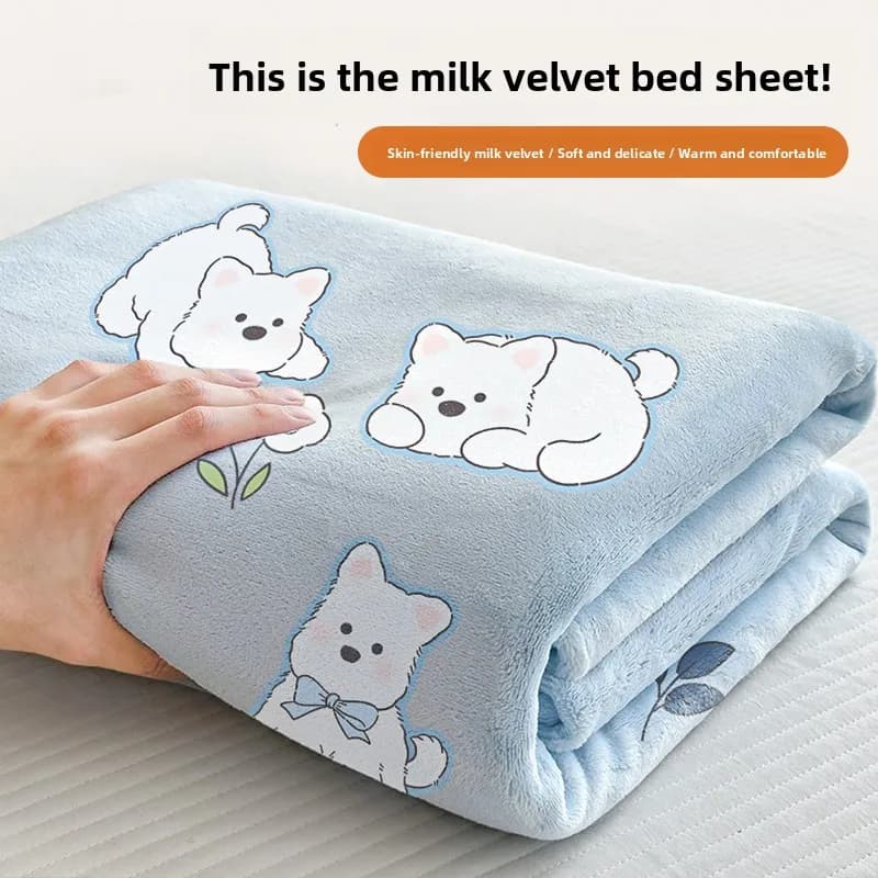 Coperta in Velluto Spesso Effetto Latte, Pezzo Unico, Coperta Invernale in Pile per Bambini, Copertina Piccola per Pisolino, Coperta in Velluto