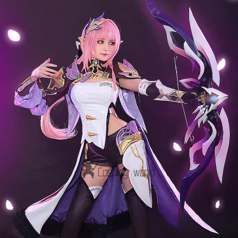 Gioco Anime Honkai Impact Costume Cosplay Elysia Miss Pink Elf Dolce uniforme Set Halloween Masquerade Carnevale Abiti neutri
