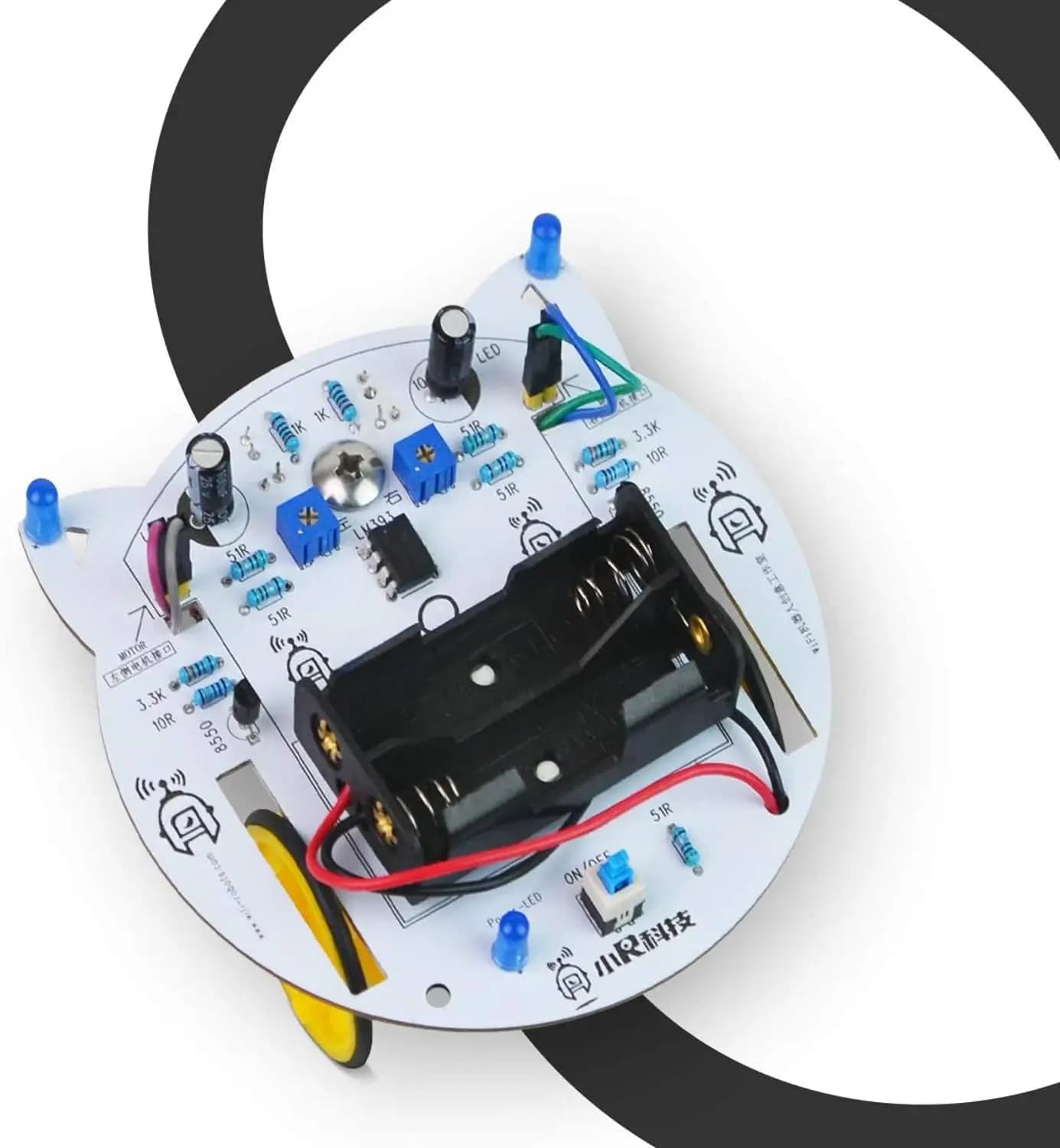 XiaoR Geek welding robot auto kit with line tracking module, basic STEM kit to learn electrical welding using the LM393 chip