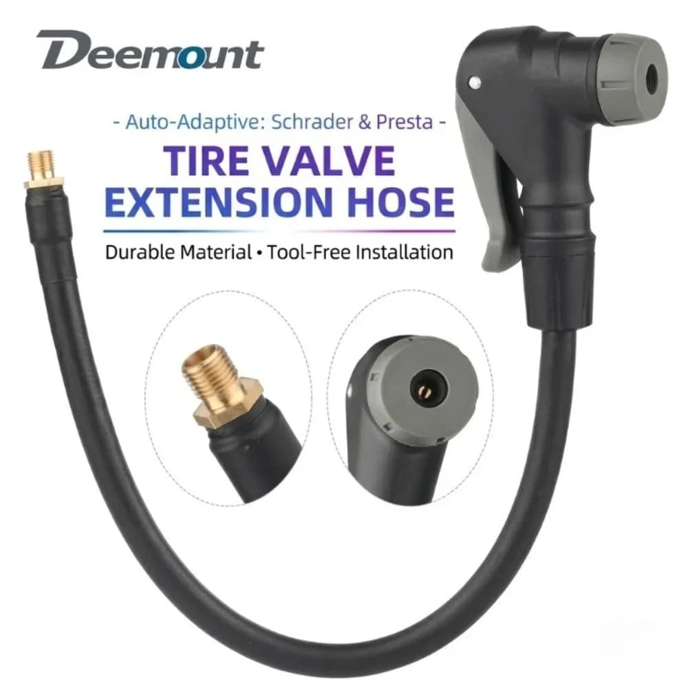 Bike Tyre Pump Extension Hose Valve Adapter for Schrader Presta Valve Mountain Road Bike Tire Inflator Accessory Universal