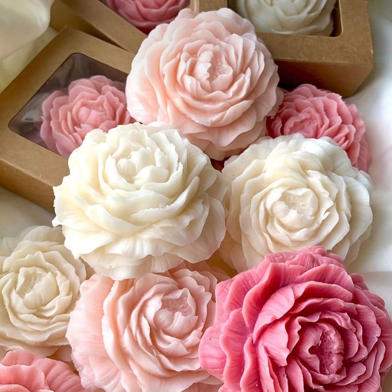 1 pc flower-shaped candles making Silicone mold floral shape candle aesthetic soy wax candles handmade mold
